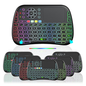 Venta caliente VONN Mini Voice BT Teclado inalámbrico recargable con panel táctil retroiluminado Control remoto de aprendizaje I - Product Image 1
