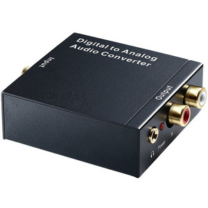 Digital to <strong>Analog</strong> 3.5 <strong>Audio</strong> Coaxial Converter Optical Fiber to <strong>Analog</strong> <strong>Spdif</strong> to Lotus Decoder Aluminum Shell Black - Product Image 1