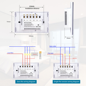 Zigbee120USホワイト1334ギャング/2Wayスマート<span class=keywords><strong>Wifi</strong></span>タッチライトスイッチスマートTuyaWifiスイッチワークAlexaGoogleホームウォールスイッチ - Product Image 4