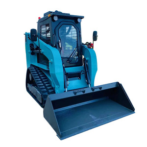 ロード用バケットアタッチメント付き4x4ホイールドライブクローラーローダーを備えた新しい条件スキッドステアローダー1年間の保証 - Product Image 3