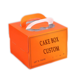 Factory Direct Sales Custom Flexography <strong>10x10</strong> 8 Inch Tall/short Round/square Single clear Cake <strong>Box</strong> Packaging with clear Window - Product Image 5