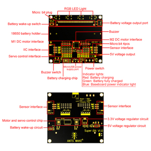 マイクロビット拡張ボードマイクロビット小中学校スターターRobotbitV2.0 Pythonプログラミング - Product Image 3