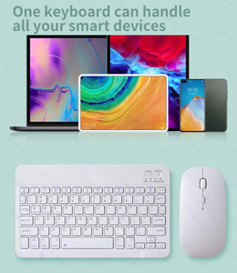 Accesorios de ordenador, teclado y ratón, juego completo de ordenador, 78 teclas, Mini teclado y ratón inalámbricos ultrafinos combinados - Product Image 2