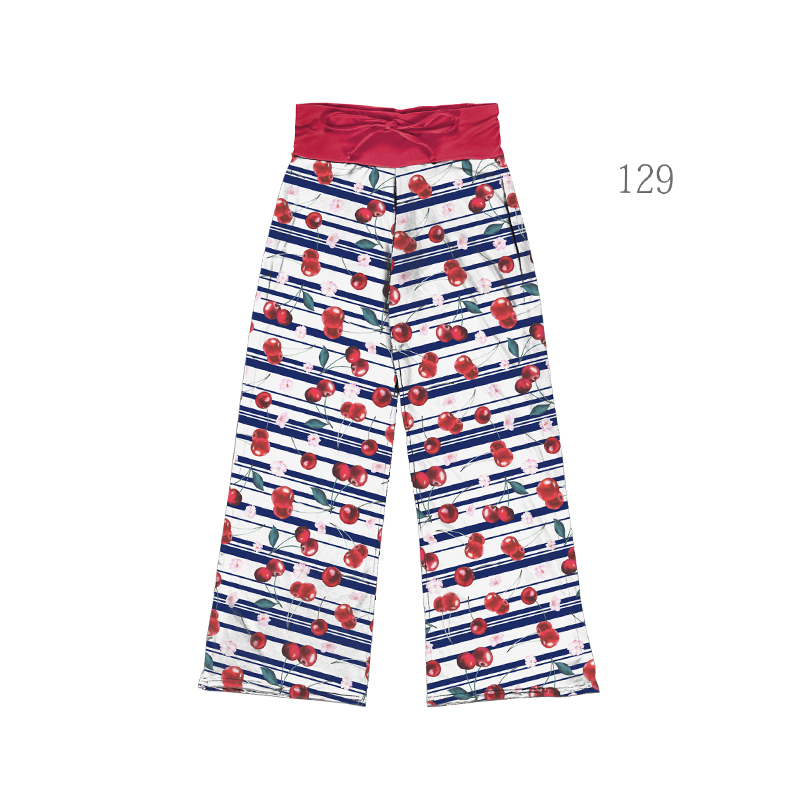 Blue Base Stripe Fruit Print