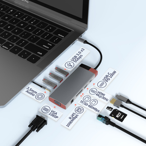 High Quality 10 in 1 USB3.0 Hub Type-C Hub Multiport Laptop Docking Station With 4K HDMI-Compatible PD Charging Adapter - Product Image 6