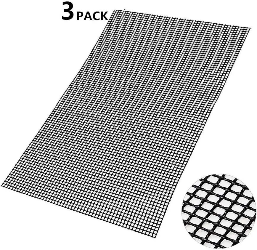 Double weft PTFE Non Stick Grill Mesh mat for Barbecue and Oven easy clean cooking sheet