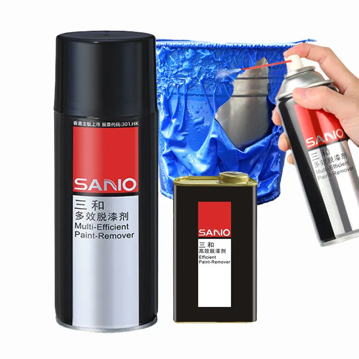 SANVO Removedor de decapante Spray Químicos 400ml Removedor de tinta para metal Removedor de tinta Super Eficiente