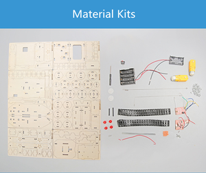 高品质木制DIY手工组装遥控坦克模型杆儿童玩具科学实验套件 - Product Image 6