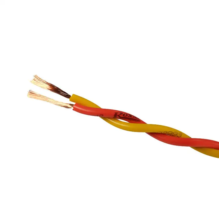 स्टॉक में नि:शुल्क नमूने, लाल और पीले कस्टम रंग उपलब्ध, तांबा पीवीसी फायर अलार्म केबल, दो मुड़े हुए तार कैबोस एल्ट्रिकोस