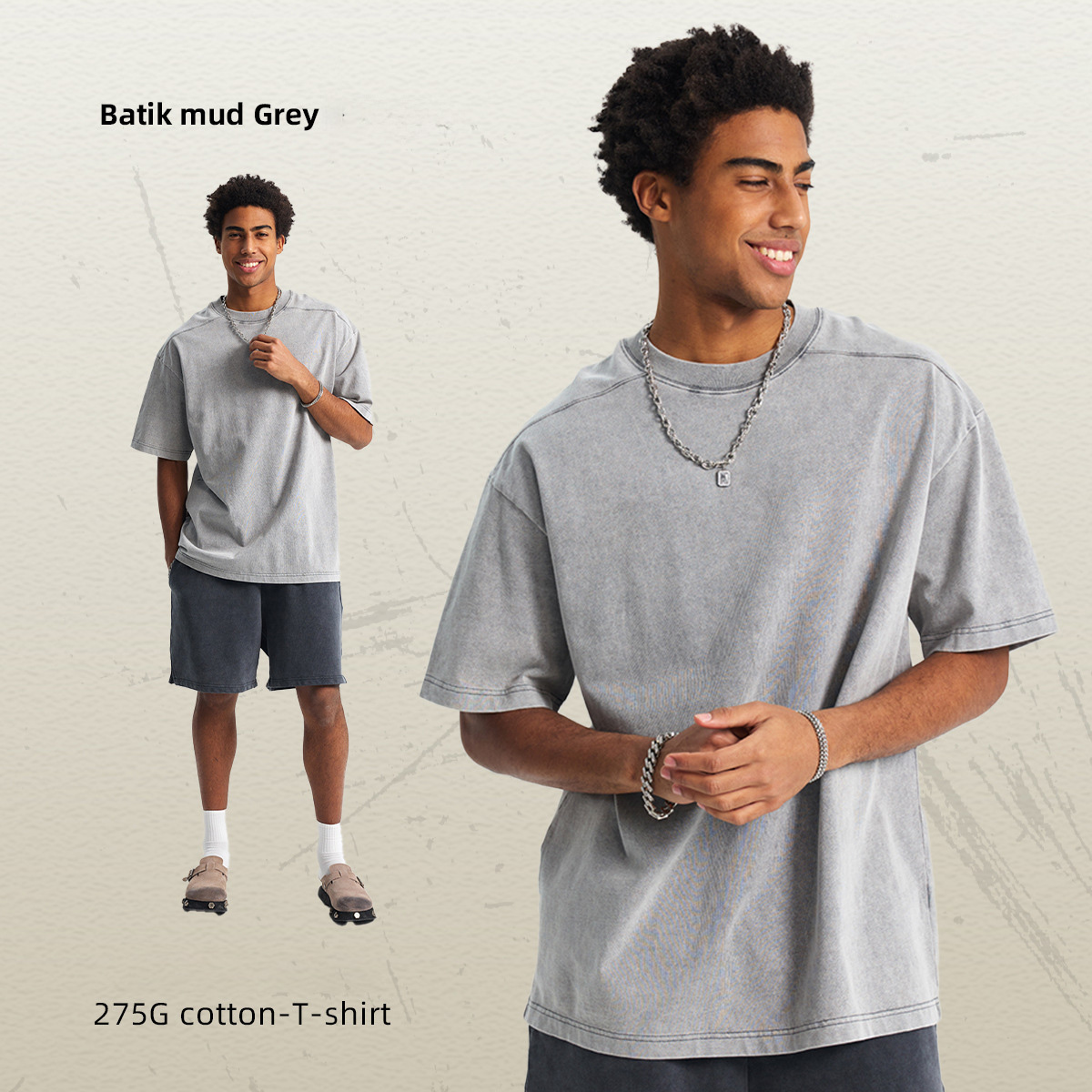 Batik medium gray