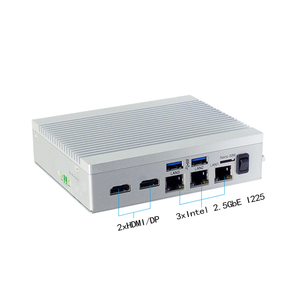 DINレールコンパクトファンレスBOXPC組み込みコンピューター、Elkhart Lake ATOM X6413E/J6412プロセッサーBOX PC 3x 2.5GBE I225 - Product Image 3