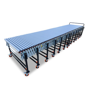 Factory Hot Sale Rubber-coated Anti-slip V Belt Roller <strong>Conveyor</strong> Line Customized Retractable Roller <strong>Conveyor</strong> for Boxes <strong>Unloading</strong> - Product Image 1