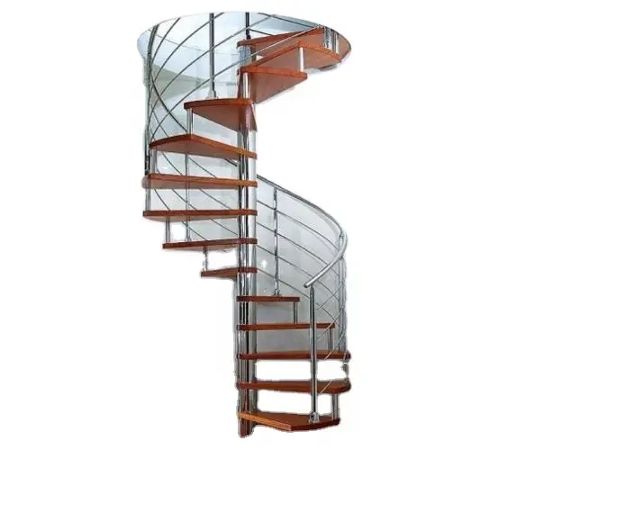Indoor small spiral stair Used indoor stainless steel spiral stairs stainless steel wood spiral stairs TS-378