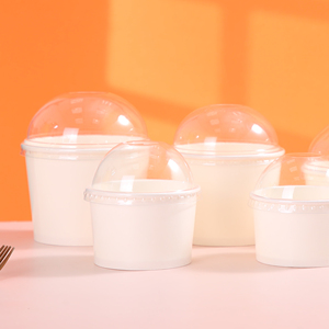 Tùy chỉnh 16oz 32oz phân hủy sinh học thức ăn nhanh giấy Bát Kraft súp salad bát với PP nắp cho mì Takeaway súp container - Product Image 1