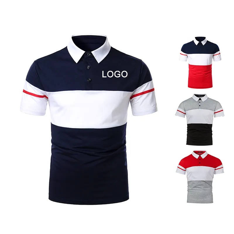أحدث تصميم الرجال Glof قصيرة الأكمام الملابس عادي عارضة الغولف الرياضية مخصص شعار المطبوعة بسيطة قميص بولو