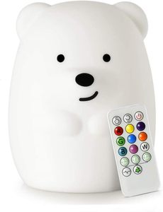 Best <strong>Battery</strong> <strong>Powered</strong> <strong>LED</strong> Night Light for Newborns Infants Kids Children Cute Bear Color Changing Silicone Soother Animal <strong>Lamp</strong>
