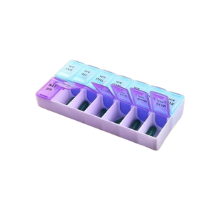 <strong>7</strong> Day <strong>2</strong> <strong>Times</strong> a Day Large Tablet Box Travel Pill Organizer Weekly Pill Box - Product Image 3