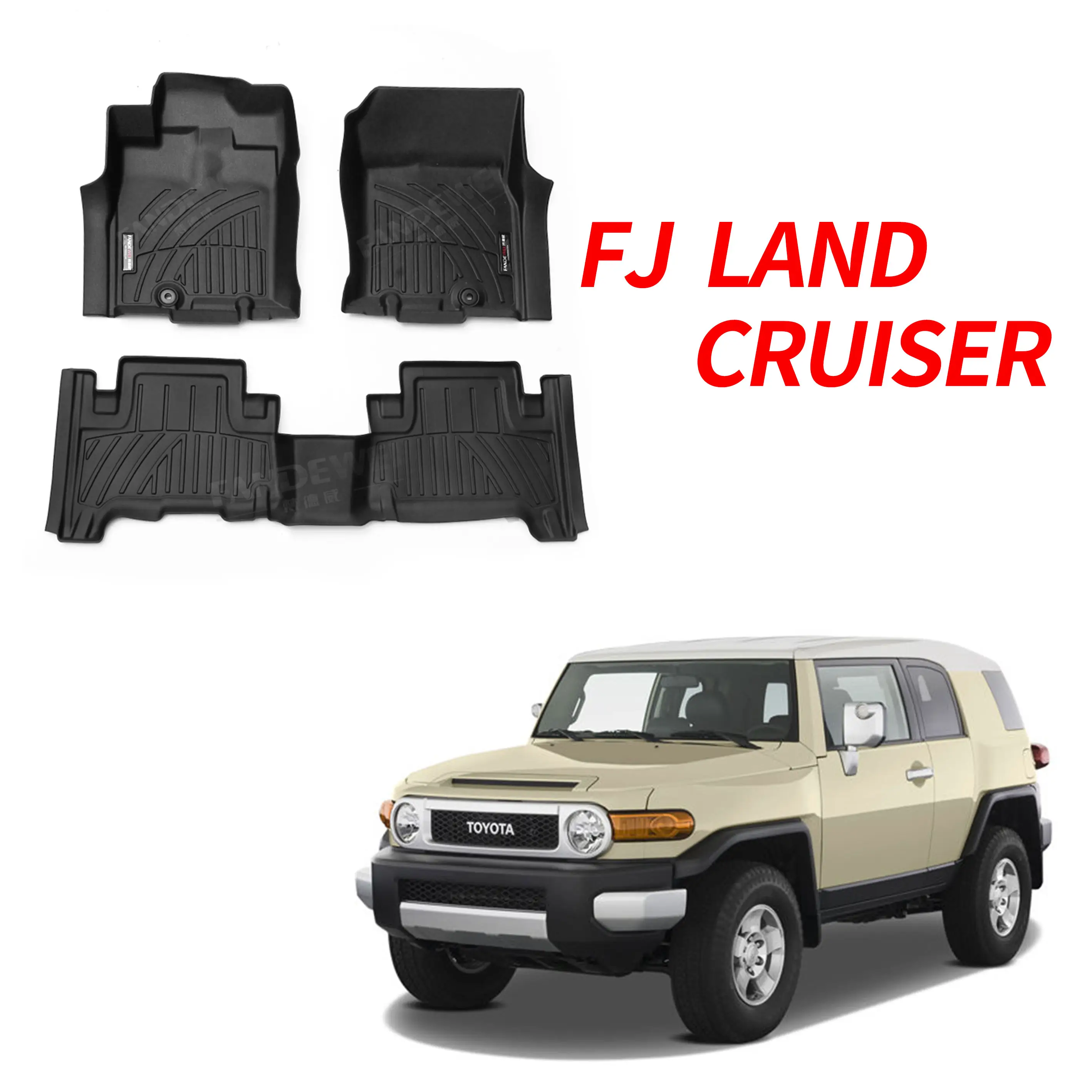 Alfombrillas para coche, accesorios para coche, alfombrilla de goma 3D TPV/TPE para TOYOTA Land Cruiser, todos los modelos