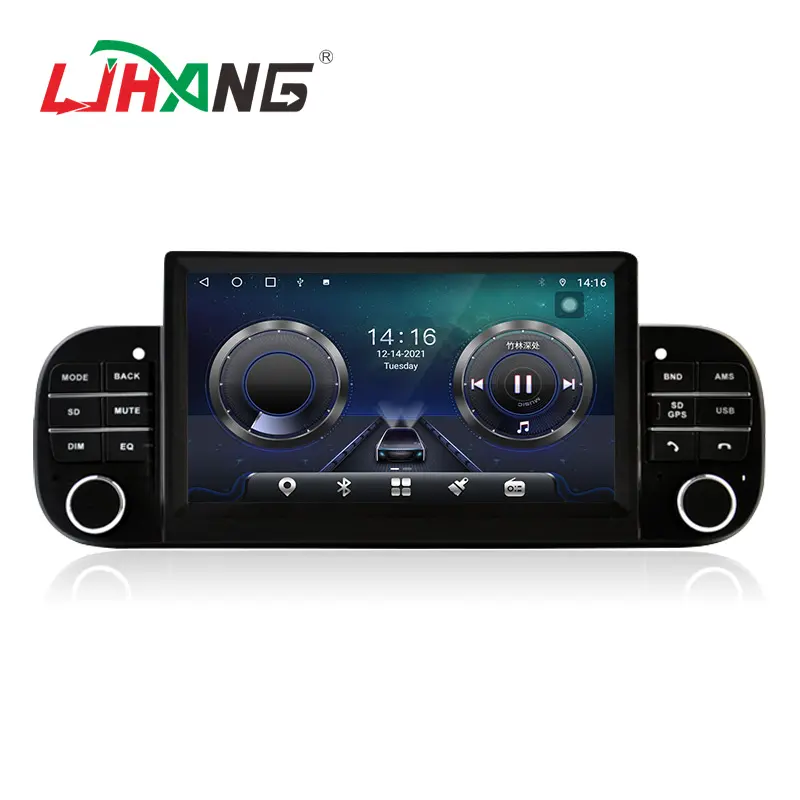 Ljhang1 din kit multimídia automotivo, android 12, 6 + 128g, tocador multimídia para fiat, panda, 2013-2020, navegação gps, estéreo, sistema