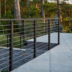 กลางแจ้งสายราวระบบSafety Gateและการออกแบบแนวนอนสำหรับรั้วเหล็กจากFoshanโรงงาน - Product Image 5