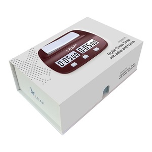 Orologio da scacchi marrone Timer da scacchi digitale per gioco da tavolo professionale con conteggio degli scacchi up -down,Bonus e Delay - Product Image 6