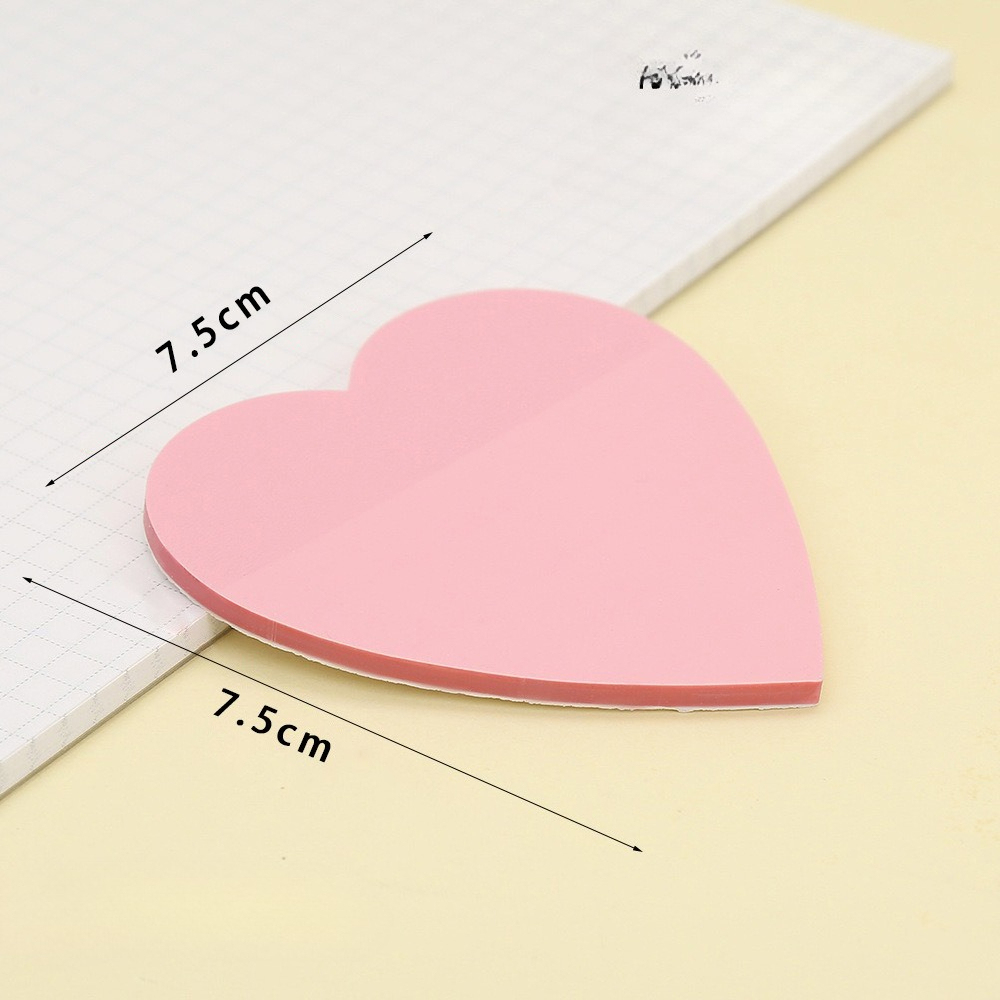 Forme cœur, rose clair, 1 pièce / 50 feuilles de papier