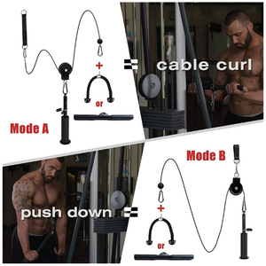 Pillar Gym Tali Tricep Pull Down Sistem Tricep Pull Down Bar Berat Kabel Pulley Trisep Trainer - Product Image 2