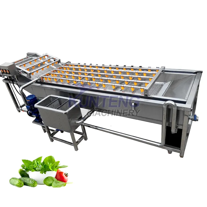 Máquina de lavar roupa industrial de alta eficiência para frutas e vegetais, lavadora de cenoura, lavadora de peixes voadores, secadora