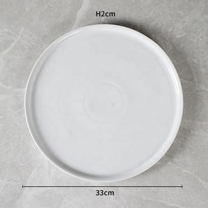 Customized Table <strong>Ware</strong> Dinnerware Sets Multiple 4 Size Options Ceramic Pizza Serving <strong>Plate</strong> for Hotel Restaurant - Product Image 6