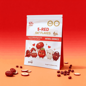 Cereali Istantanei al Grano D'Orzo Rosso, Datteri Rossi e Bacche di Goji per Bambini, Neonati e Adulti - Colazione Salutare - Product Image 1