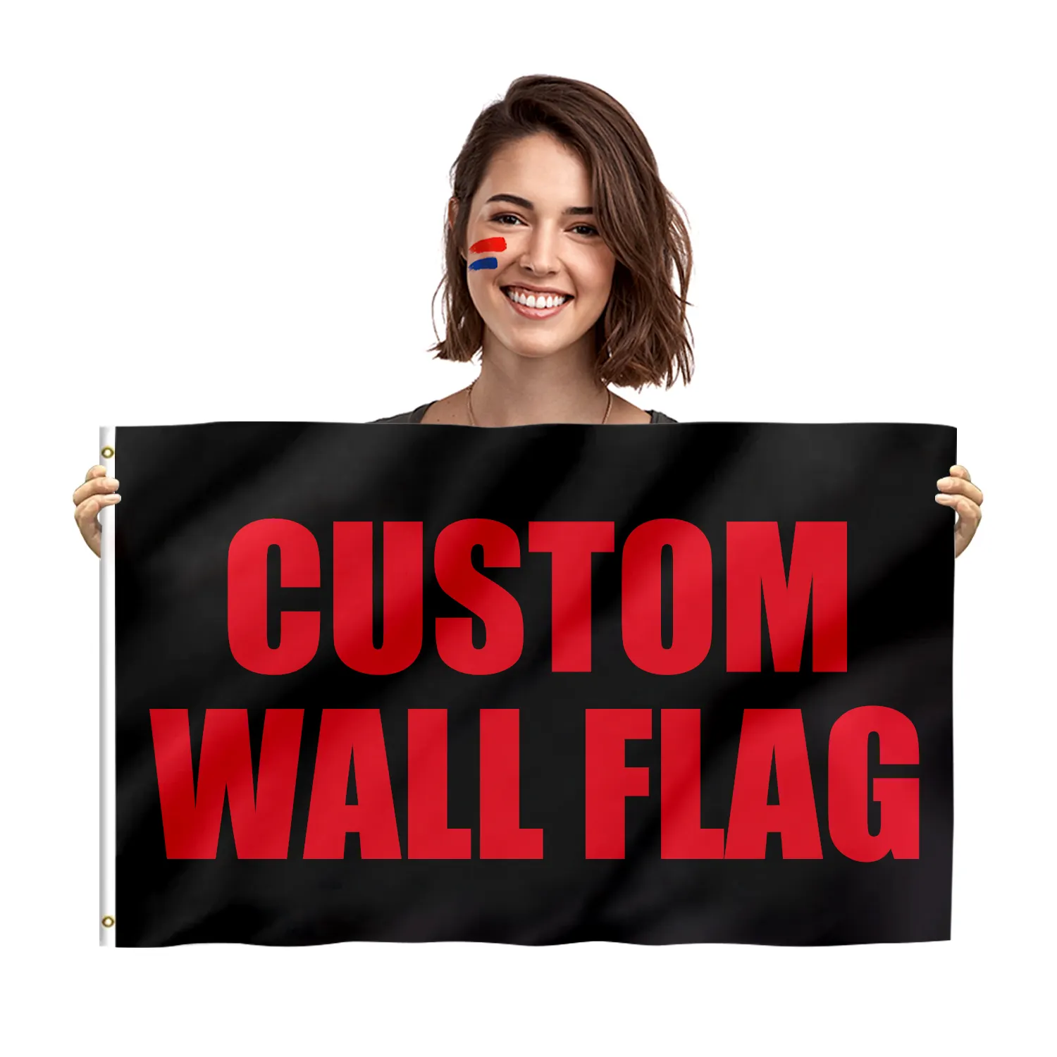 Werbung Werbeflaggen Banner Feder Länderflagge 3 × 5 mit Logodruck Polyester nationale individuelle Wandflaggen