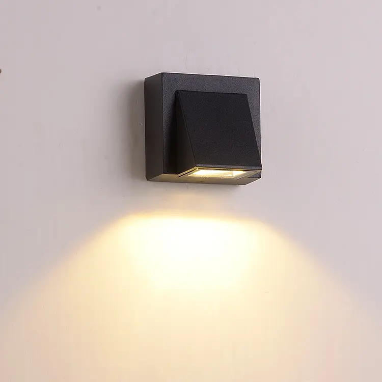壁ランプブラック3W/6W防水屋外LEDライトランプリビングルーム寝室ホテル壁取り付け用