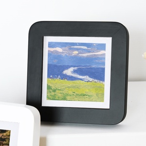 Solid Wood Rounded Corner Picture <strong>Frame</strong> Table Wall Hanging Photo <strong>Frame</strong> <strong>square</strong> 5&quot;7&quot; Mini Retro Picture <strong>Frame</strong> - Product Image 2
