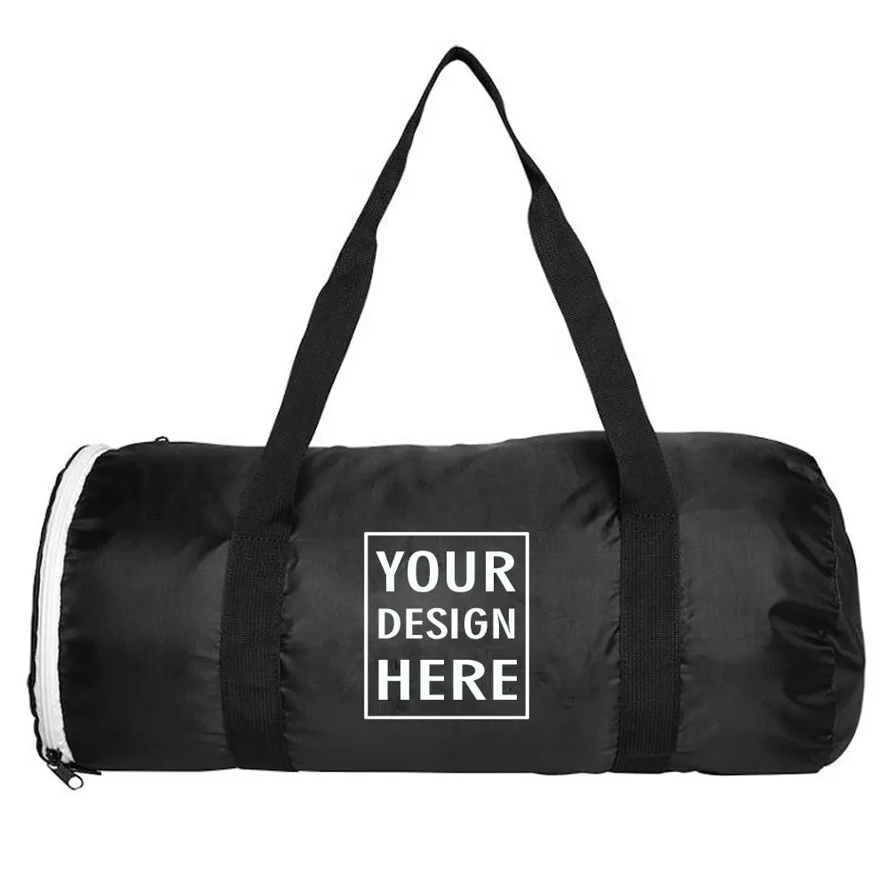 Individuelles Großhandel-Logo bedruckte Polyester-Wasserdichte Nylon-Gepäckgroße verpackbare Sport- und Fitnessbeutel faltbare Reisetaschen