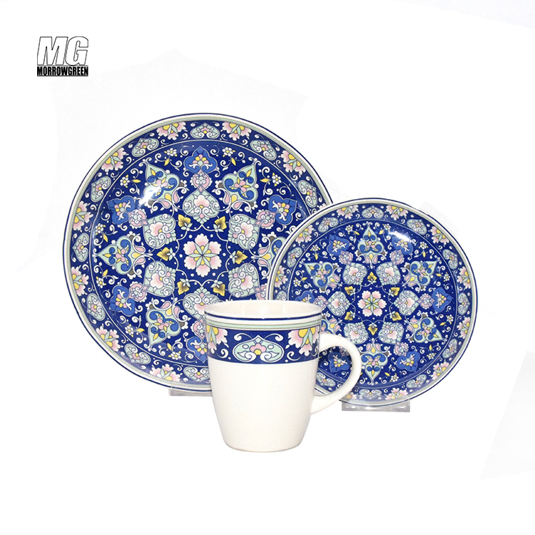 Ceramic Stoneware Porcelain Dishes & Plates Luxury Wholesale custom logo pattern Hot Sale dinner set
