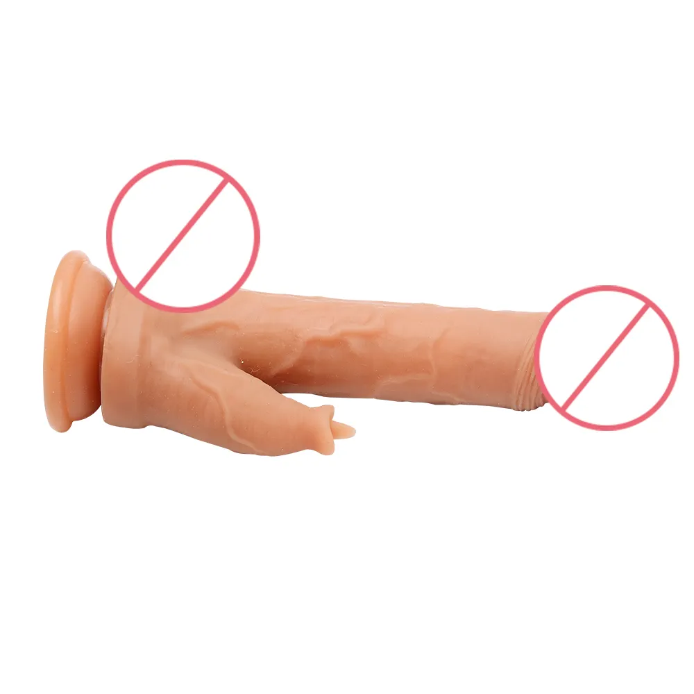 S-HANDE - Pênis de plástico com controle remoto, brinquedo sexual vibratório para mulheres, pênis de borracha de silicone macio com forte sucção