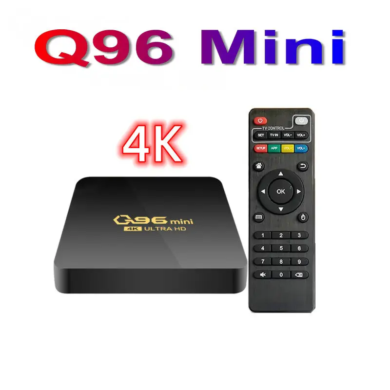 Q96 البسيطة مربع التلفزيون الذكية الروبوت 10.0 Amlogic S905L رباعية النواة 2.4G واي فاي 4K مجموعة أعلى مربع 8G 128GB مشغل الوسائط H.265 المنزل التلفزيون المسرح