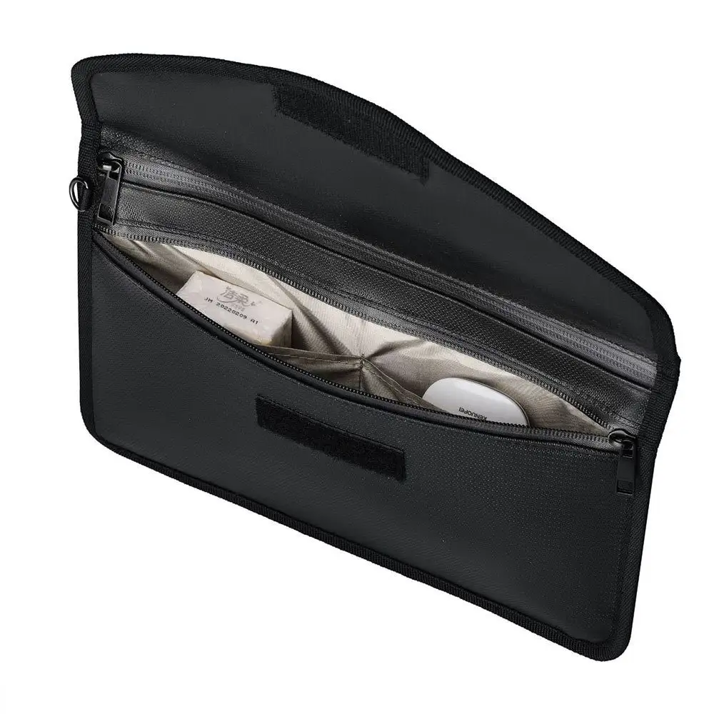 Organizador de almacenamiento de Banco de alta calidad, bolsa grande para efectivo para hombres, impermeable, ignífugo, cajas fuertes para documentos, sobre, bolsa de dinero