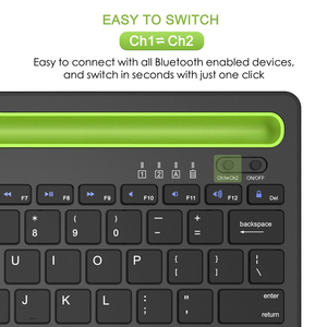 78 teclas ABS Multi-Dispositivos Teclado Bluetooth de doble canal Teclado inalámbrico recargable para tableta Teléfono - Product Image 6