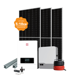5KW 10000 Watt Solar Panel System with Hybrid <strong>Power</strong> Invert Batteries 10kva All in One Solar Systems Complete <strong>Kit</strong> for Whole House - Product Image 1