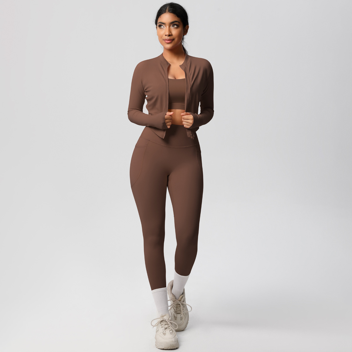 7110+7106+7108 three-piece set - chestnut