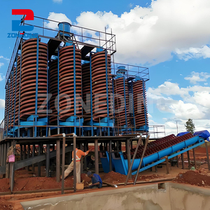 Separadores de tornillo Espiral Chute 1000Tpd Concentrador de mineral de oro Planta de producción de procesamiento - Product Image 1