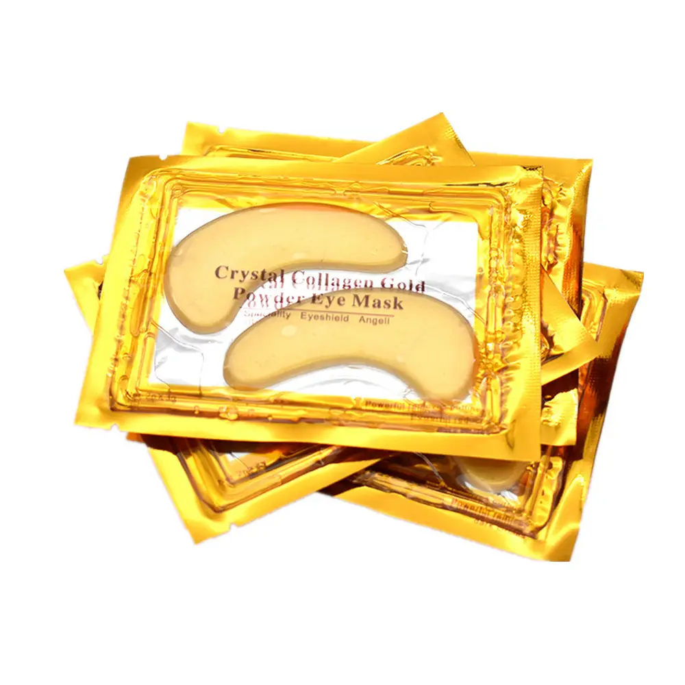 Gel per occhi in idrogel Premium pastiglie per la cura della pelle maschere per gli occhi in oro 24k-con bende per gli occhi sotto il collagene