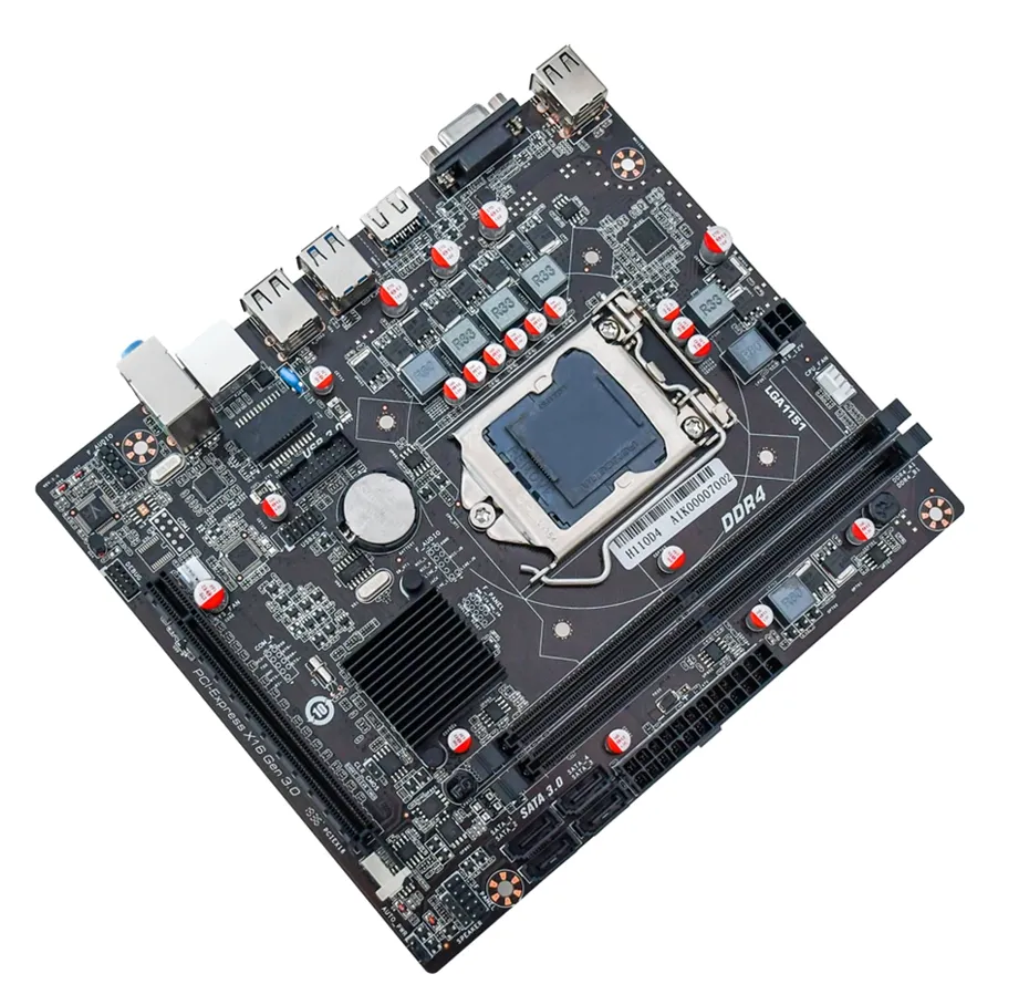 Placa base H110 para juegos, LGA1151 6/7th Gen Core i3 i5 i7 Intel 2 DDR4 DIMM H110