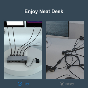Rocketek <strong>KVM</strong> Splitter 2 USB in <strong>1</strong> 4 USB <strong>Output</strong> <strong>Kvm</strong> Switcher