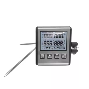 Termómetro de carne para horno Termómetro de barbacoa digital de pantalla grande para cocinar con 2 sondas de temperatura de carne y temporizadores - Product Image 1