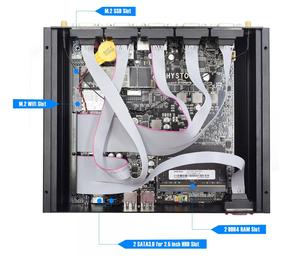 Fanless 4G Mini PC I5 industriale Computer SIM Card Slot per l'automazione IoT progetto Digital Signage RS232 RS422 RS485 7x24H AU CN - Product Image 3