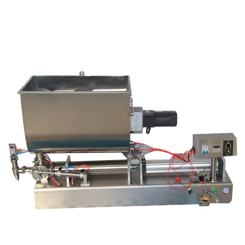 U-type Semi Automatic Rotor Pump Meat Maltose Pet Wet Food High Viscosity And Poor Flow Material Mixing And Filling Machine