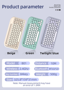 Factory OEM Wireless Dual Mode 2,4G Bluetooth Keyboard and Mouse Combo Mini Portable Mixed Color Keyboard Mouse Set con ranura en U - Product Image 5
