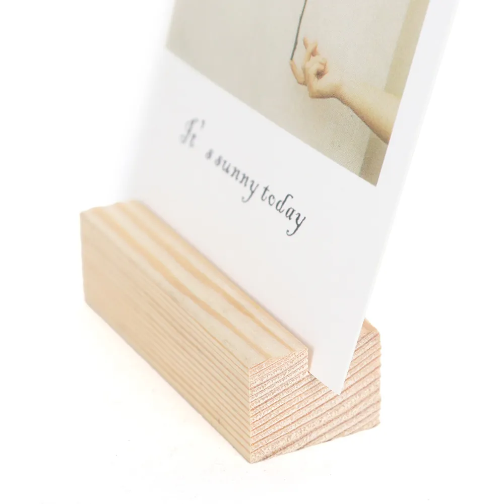 Soporte para tarjetas de madera, soporte para exhibición de fotos, soporte para menú de mesa de madera para tienda minorista, cena de boda